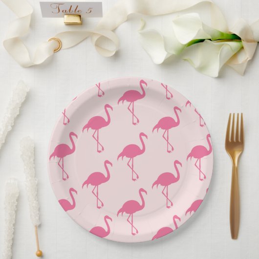 Pink Flamingos Pappteller (Hochzeit)