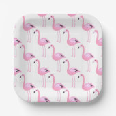 Pink Flamingos Pappteller (Vorderseite)