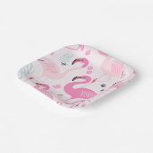Pink Flamingos Pappteller (Gewinkelt)