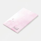 Pink Flamingos Personalisiert Post-it Klebezettel (angewinkelt)