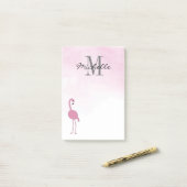 Pink Flamingos Personalisiert Post-it-Notizen Post-it Klebezettel (Auf Schreibtisch)