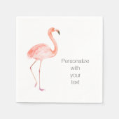 Pink Flamingos Personalisiert Serviette (Vorderseite)
