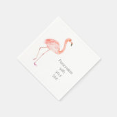 Pink Flamingos Personalisiert Serviette (Ecke)