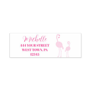 Pink Flamingos Personalisierte Briefmarke Permastempel