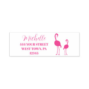Pink Flamingos Personalisierte Briefmarke Permastempel