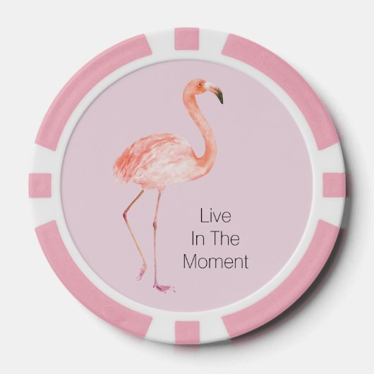 Pink Flamingos Personalized Pokerchips (Vorderseite)
