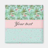 Pink Flamingos Polka Dots Magnet (Vorne)