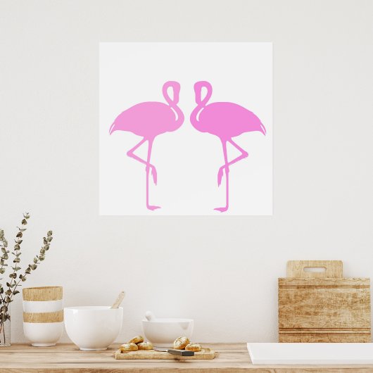 Pink Flamingos Poster (Küche)
