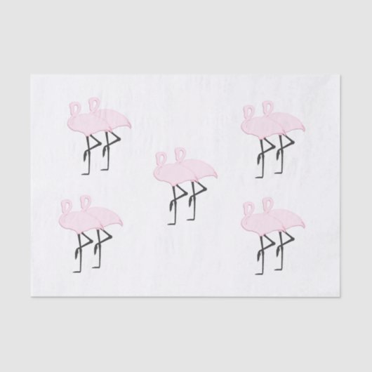 Pink Flamingos Seidenpapier (Vorderseite)