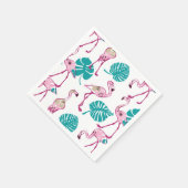Pink Flamingos Serviette (Ecke)
