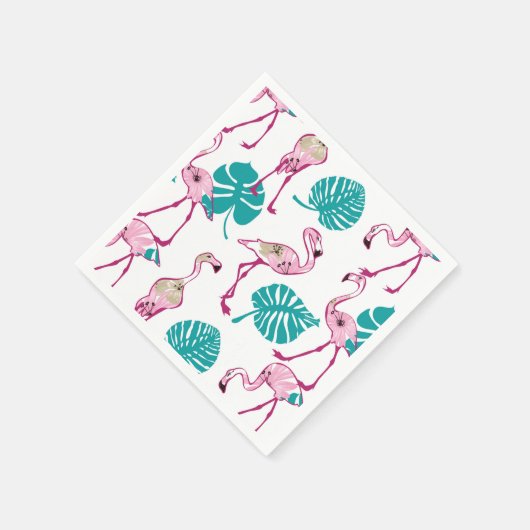 Pink Flamingos Serviette (Ecke)