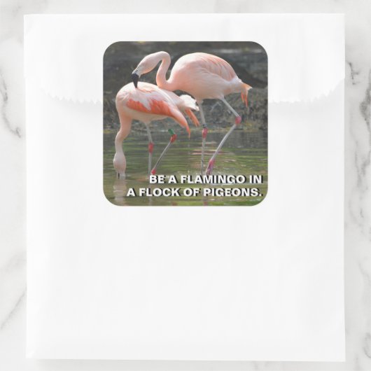 Pink Flamingos Sticker (Tasche)