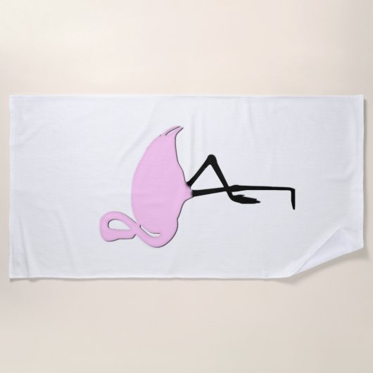 Pink Flamingos Strandtuch (Vorderseite)