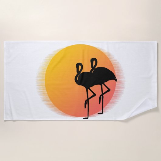 Pink Flamingos Strandtuch (Vorderseite)