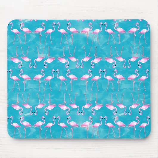 Pink Flamingos Summer Beach Mousepad (Vorne)
