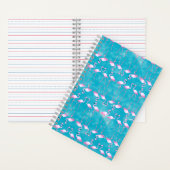 Pink Flamingos Summer Beach Notizblock (Innen)