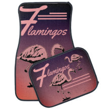 Pink Flamingos Sunny Orange Parkett Mat