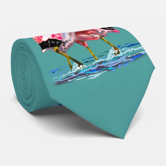 Pink Flamingos Tango Neck Tie - Ihre Farben Krawatte (Gerollt)