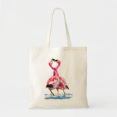 Pink Flamingos Tote Tasche (Vorne)