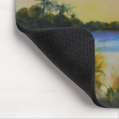 Pink Flamingos Tropical Island Mousepad (Ecke)