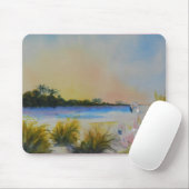 Pink Flamingos Tropical Island Mousepad (Mit Mouse)