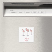 Pink Flamingos Tropical Themed Magnet (In Situ (Geschirrspüler))