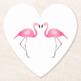 Pink Flamingos Tropical Wedding, Party, Luau Beach Untersetzer