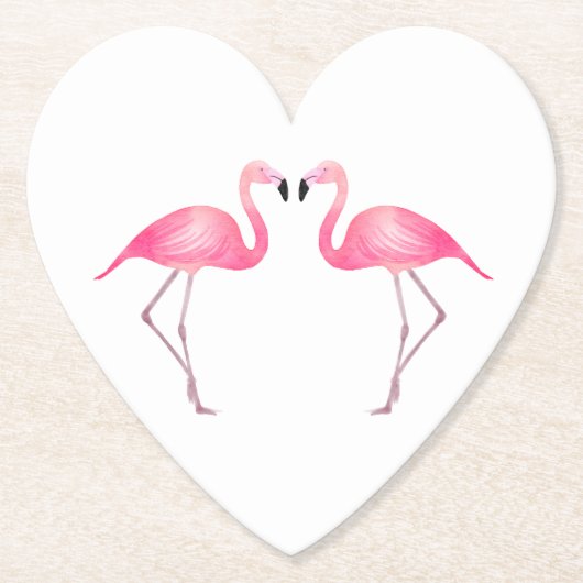 Pink Flamingos Tropical Wedding, Party, Luau Beach Untersetzer (Vorderseite)