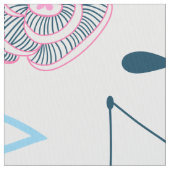 Pink Flamingos und Blume Muster Stoff (Nahaufnahme)