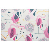 Pink Flamingos und Blume Muster Stoff (Fat Quarter (45,7 x 55,9 cm))