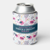 Pink Flamingos und tropische Blume Muster Dosenkühler (Kanne Rückseite)