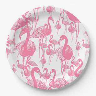 Pink Flamingos Vintage Retro Picnic Party der 50er Pappteller