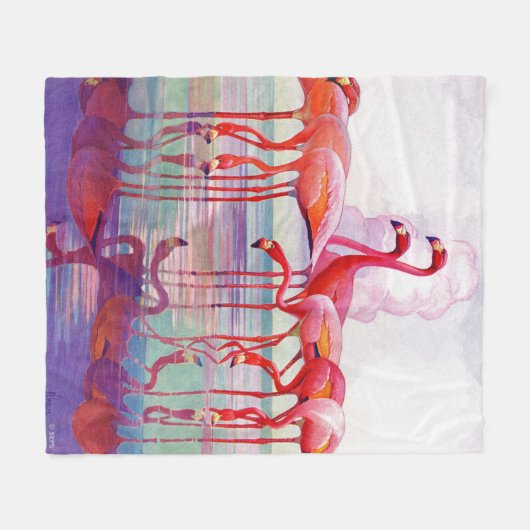 Pink Flamingos von Francis Lee Jaques Fleecedecke (Vorderseite (Horizontal))
