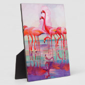 Pink Flamingos von Francis Lee Jaques Fotoplatte (Seite)