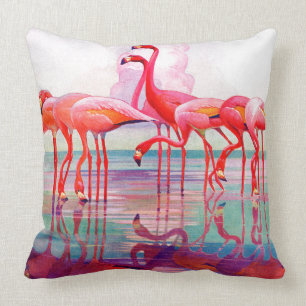 Pink Flamingos von Francis Lee Jaques Kissen