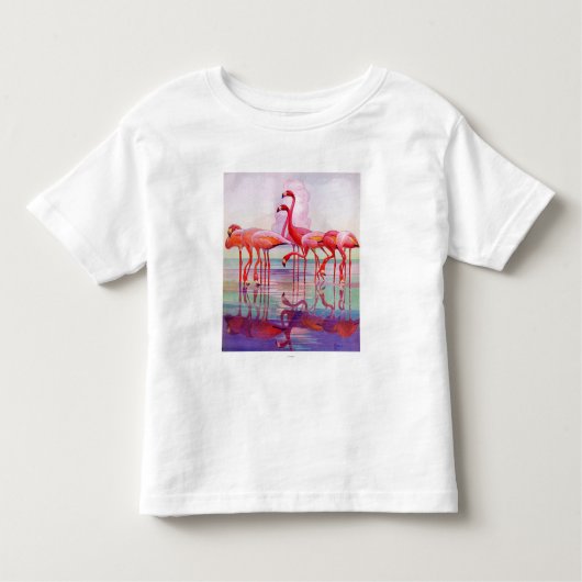 Pink Flamingos von Francis Lee Jaques Kleinkind T-shirt (Vorderseite)