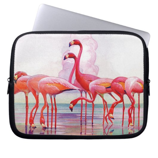Pink Flamingos von Francis Lee Jaques Laptopschutzhülle (Vorderseite)