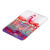Pink Flamingos von Francis Lee Jaques Magnet (Linke Seite)