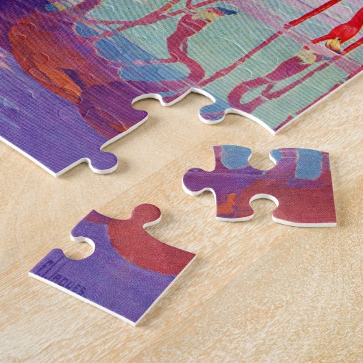 Pink Flamingos von Francis Lee Jaques Puzzle (Seite)