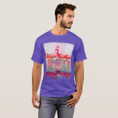 Pink Flamingos von Francis Lee Jaques T-Shirt (Vorne ganz)