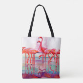 Pink Flamingos von Francis Lee Jaques Tasche (Rückseite)