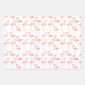 Pink Flamingos Watercolor   Geschenkpapier Set (Vorderseite 3)