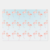 Pink Flamingos Watercolor   Geschenkpapier Set (Vorderseite)
