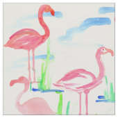 Pink Flamingos Watercolor Stoff (Nahaufnahme)