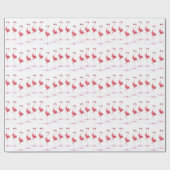 Pink Flamingos Watercolor Wrapping Paper Geschenkpapier (Flach)