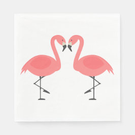 Pink Flamingos Wedding, Brautparty Luau Summer Serviette