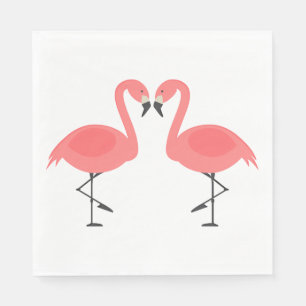 Pink Flamingos Wedding, Brautparty Luau Summer Serviette
