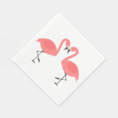 Pink Flamingos Wedding, Brautparty Luau Summer Serviette (Ecke)