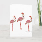 Pink Flamingos Weihnachtskarte Feiertagskarte (Rückseite)