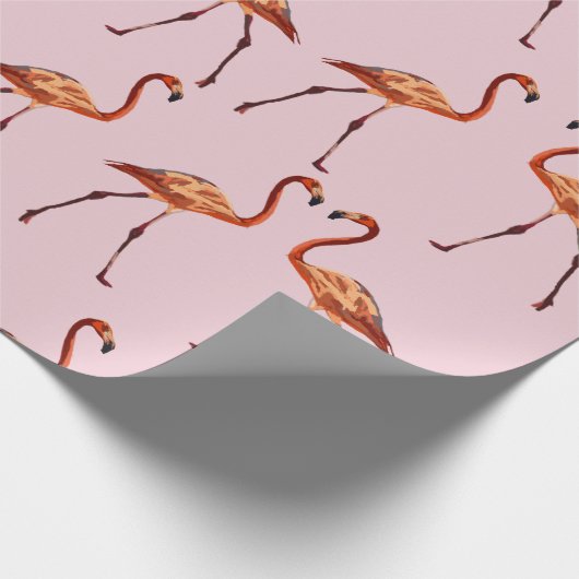 Pink Flamingos Wrapping Paper Geschenkpapier (Ecke)
